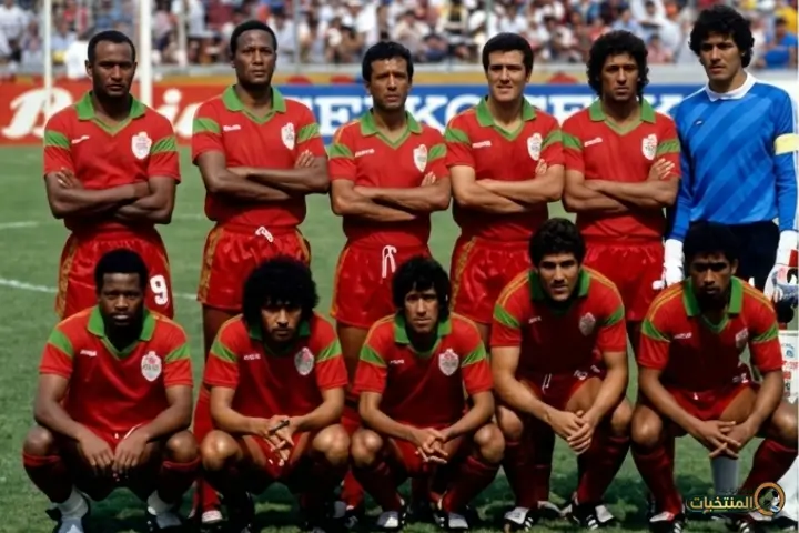 صورة تذكارية للمنتخب المغربي في كأس العالم 1986